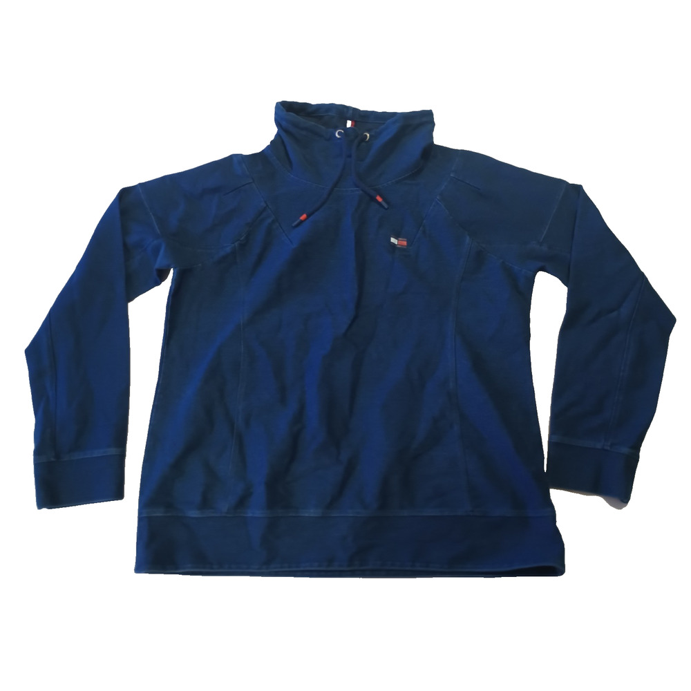 Tommy Hilfiger Men’s Blue Pullover Hoodie Size L M002 - Picture 2 of 8
